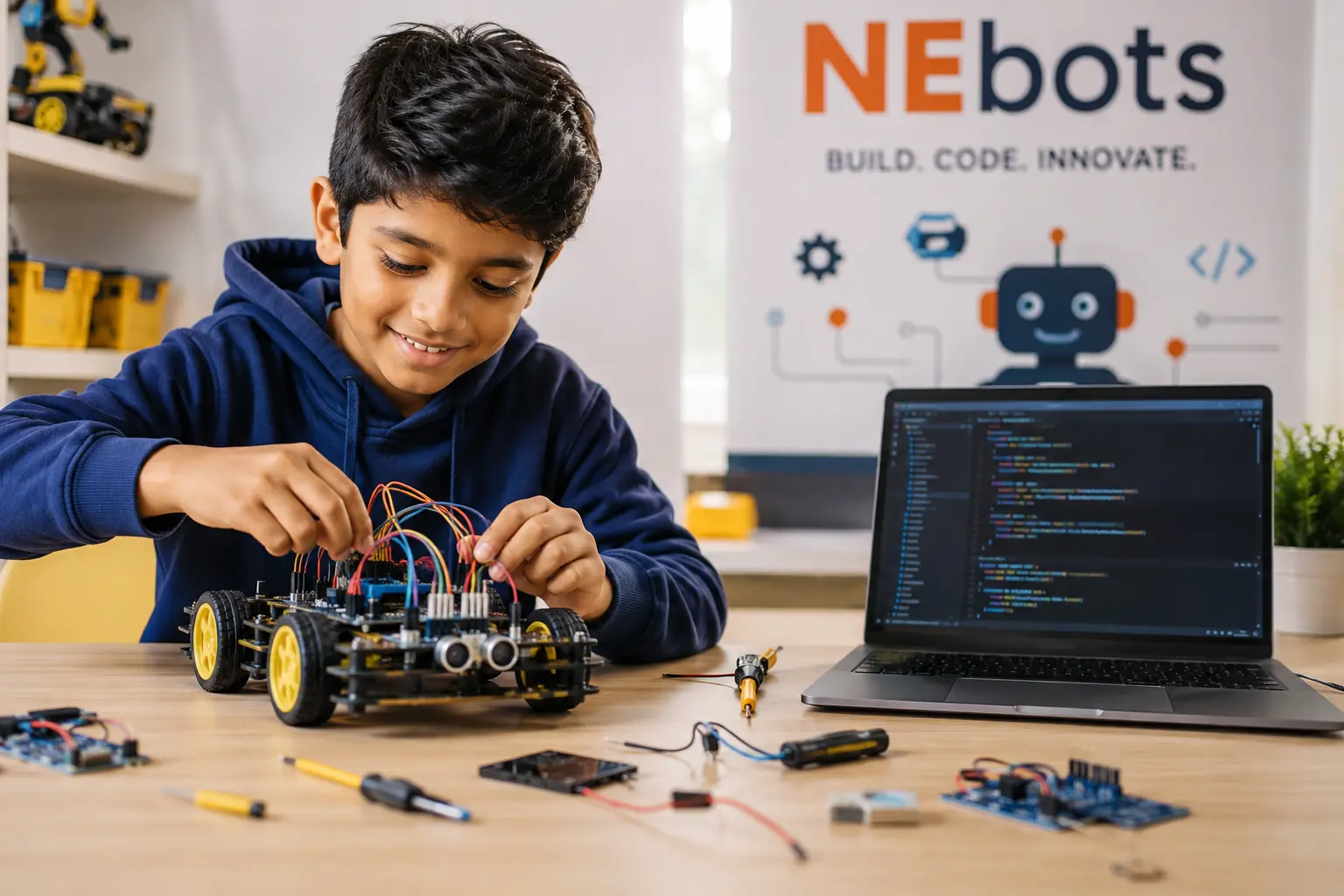Inside the NEbots Robotics Course: From First Circuit to Robo Games